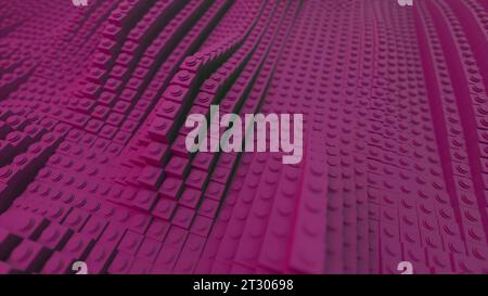 Motif abstrait avec des lignes ondulantes de tuiles 3D. Conception. Concept de vieux ou rétro. Banque D'Images