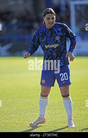 Londres, Royaume-Uni. 22 octobre 2023. Londres, 22 octobre 2023 : Sam Kerr (20 Chelsea) lors du match de Barclays FA Womens Super League entre Chelsea et Brighton Hove Albion à Kingsmeadow, Londres, Angleterre. (Pedro Soares/SPP) crédit : SPP Sport Press photo. /Alamy Live News Banque D'Images