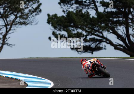 Phillip Island, Australie. 20 octobre 2023. Phillip Island, Australie, vendredi 20 octobre : Marc MARQUEZ, SPA, Repsol Honda Team, HONDA moto GP lors du Grand Prix MotoGP Australian Motorcyle 2023. Image, photo et copyright © PETERSON Mark ATP Images (PETERSON Mark/ATP/SPP) crédit : SPP Sport Press photo. /Alamy Live News Banque D'Images