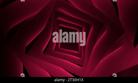 Fond rouge et jaune. Conception. Un portail lumineux fait en format 3d qui crée l'effet de l'hypnose. Images 4k de haute qualité Banque D'Images