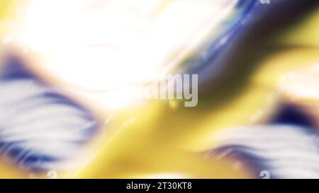 Taches de lumière violettes et jaunes. Mouvement. Fond lumineux avec lumière faite dans l'abstraction 3D. Banque D'Images