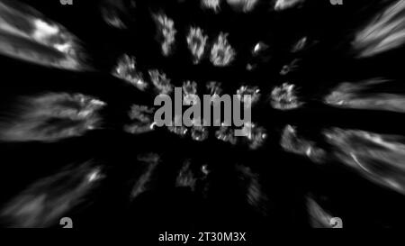 Code jaune et rouge. Mouvement. Nombres illuminés écrits faits dans un ordre aléatoire dans l'animation. Banque D'Images