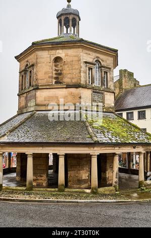 Le marché au beurre dans le centre de Barnard Castle, comté de Durham, Royaume-Uni Banque D'Images