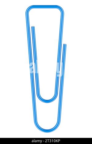 Trombone bleu avec revêtement PVC, rendu 3D isolé sur fond blanc Banque D'Images