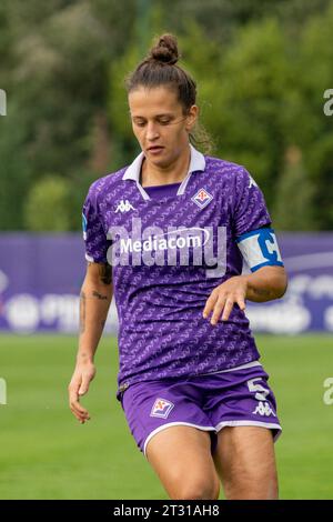 Florence, Italie, 22 octobre 2023 : Alice Tortelli (5 Fiorentina) lors du match de Serie A Women League entre Fiorentina Women et Juventus Women au Viola Park à Florence, Italie. (/SPP) crédit : SPP Sport Press photo. /Alamy Live News Banque D'Images