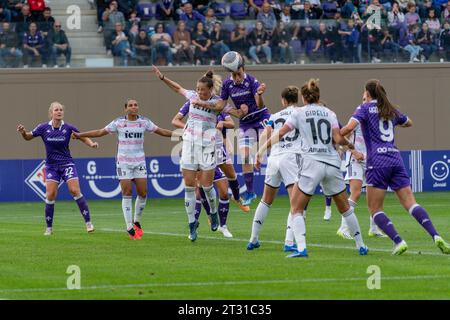 Florence, Italie. 22 octobre 2023. Florence, Italie, 22 octobre 2023 : Michela Catena (10 Fiorentina) lors du match de Serie A Women League entre Fiorentina Women et Juventus Women au Viola Park à Florence, Italie. (Sara Esposito/SPP) crédit : SPP Sport Press photo. /Alamy Live News Banque D'Images