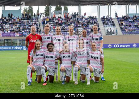 Florence, Italie. 22 octobre 2023. Florence, Italie, 22 octobre 2023 : l'équipe de la Juventus lors du match de Serie A Women League entre Fiorentina Women et Juventus Women au Viola Park à Florence, Italie. (Sara Esposito/SPP) crédit : SPP Sport Press photo. /Alamy Live News Banque D'Images