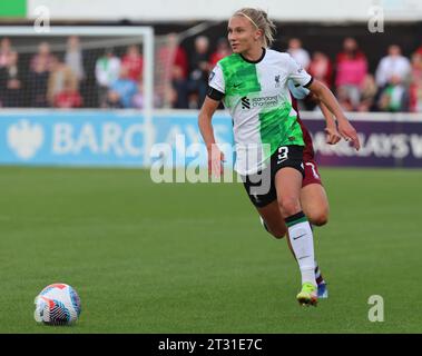 Dagenham, Royaume-Uni. 22 octobre 2023. Emma Koivisto de Liverpool Women lors DU match de la FA WOMEn'S SUPER LEAGUE entre West Ham United Women et Liverpool Women au Chigwell Construction Stadium, Dagenham le 22 octobre 2023 Credit : action Foto Sport/Alamy Live News Banque D'Images