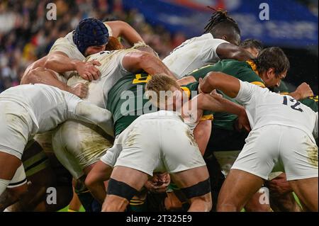 Saint Denis, France. 21 octobre 2023. Julien Mattia/le Pictorium - Angleterre - Afrique du Sud - coupe du monde de Rugby - 21/10/2023 - France/Seine-Saint-Denis/Saint-Denis - lors de la demi-finale de la coupe du monde de Rugby entre l'Angleterre et l'Afrique du Sud au Stade de France le 21 octobre 2023. Crédit : LE PICTORIUM/Alamy Live News Banque D'Images