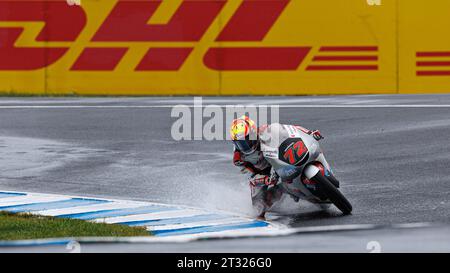 Melbourne, Australie. 22 octobre 2023. Melbourne, Australie, dimanche 22 octobre : Taiyo FURUSATO, Honda Moto3 72 lors du MotoGP Australian Motorcyle Grand Prix 2023. Image, photo et copyright © PETERSON Mark ATP Images (PETERSON Mark/ATP/SPP) crédit : SPP Sport Press photo. /Alamy Live News Banque D'Images