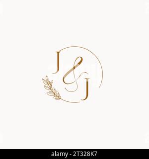 Idées de conception de logo de monogramme de mariage initial JJ Illustration de Vecteur