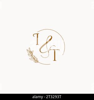 ELLE initiale des idées de conception de logo de monogramme de mariage Illustration de Vecteur