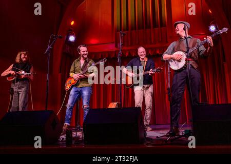 The fugitives, groupe de musique folk-roots acoustique, Rogue Folk Club, Vancouver, BC, Canada Banque D'Images