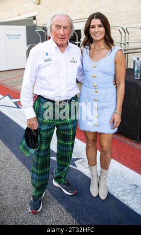 Austin, Texas, États-Unis. 2 janvier 2016. L'ancien pilote de F1 Sir JACKIE STEWART OBE posant avec l'ancienne pilote de course DANICA PATRICK (image de crédit : © Hoss McBain/ZUMA Press Wire) À USAGE ÉDITORIAL SEULEMENT! Non destiné à UN USAGE commercial ! Banque D'Images