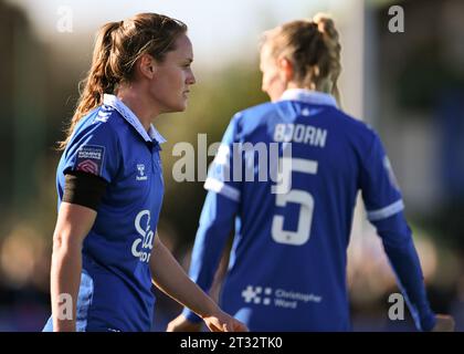 Liverpool, Royaume-Uni. 22 octobre 2023. Heather Payne d'Everton lors du match de la FA Women's Super League à Walton Hall Park, Liverpool. Le crédit photo devrait être : Gary Oakley/Sportimage crédit : Sportimage Ltd/Alamy Live News Banque D'Images