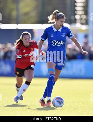 Liverpool, Royaume-Uni. 22 octobre 2023. Justine Vanhaevermaet d'Everton lors du match de la FA Women's Super League à Walton Hall Park, Liverpool. Le crédit photo devrait être : Gary Oakley/Sportimage crédit : Sportimage Ltd/Alamy Live News Banque D'Images