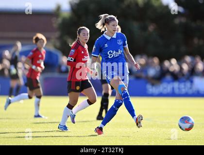 Liverpool, Royaume-Uni. 22 octobre 2023. Justine Vanhaevermaet d'Everton lors du match de la FA Women's Super League à Walton Hall Park, Liverpool. Le crédit photo devrait être : Gary Oakley/Sportimage crédit : Sportimage Ltd/Alamy Live News Banque D'Images