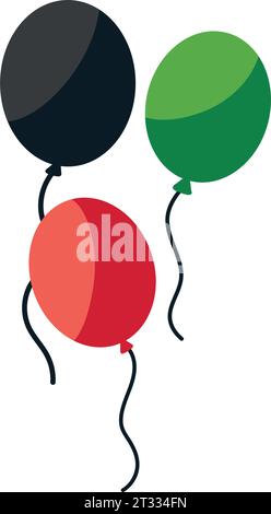 vecteur de ballons de jour national des émirats arabes unis isolé Illustration de Vecteur