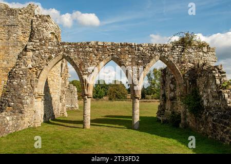 Ruines de Bayham Old Abbey, Tunbridge Wells, Kent, Angleterre Banque D'Images