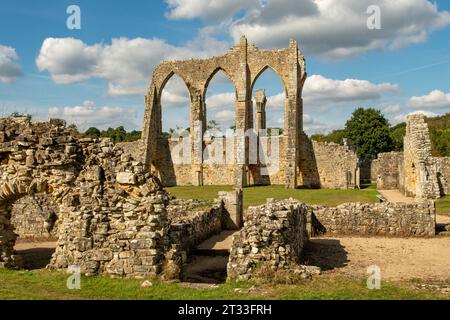 Ruines de Bayham Old Abbey, Tunbridge Wells, Kent, Angleterre Banque D'Images