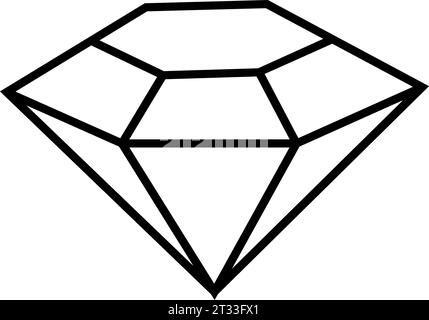 GEM, icône vecteur bijou. Le symbole pierre précieuse, émeraude pour le site Web. Illustration diamant de luxe pour les applications mobiles. Pictogramme émeraude, diamant. Minimaliste Illustration de Vecteur