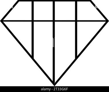 GEM, icône vecteur bijou. Le symbole pierre précieuse, émeraude pour le site Web. Illustration diamant de luxe pour les applications mobiles. Pictogramme émeraude, diamant. Minimaliste Illustration de Vecteur