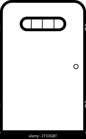 Icône de porte dans le style plat tendance isolé sur fond gris. Illustration de Vecteur