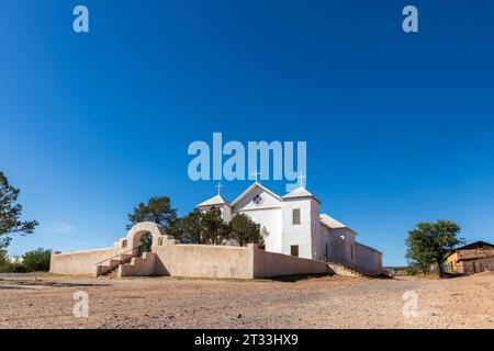 Église historique San Miguel del Vado au Nouveau-Mexique Banque D'Images