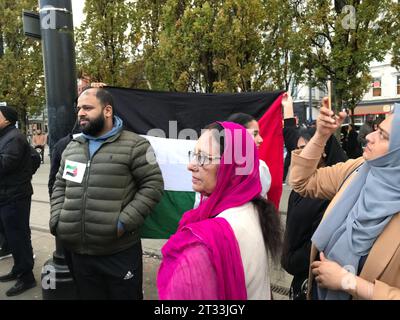 Manchester City centre Piccadilly Gardens 22 octobre 2023 Manchester, UK. Manifestation ou protestation en faveur de la Palestine Banque D'Images