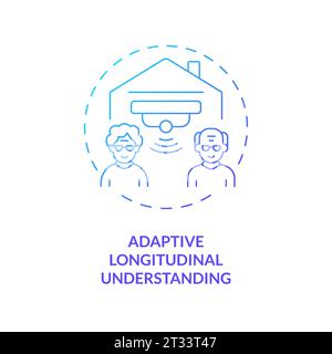 Concept de compréhension longitudinale adaptative de l'icône de gradient Illustration de Vecteur