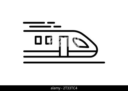 icône train à grande vitesse. icône relative à la vitesse, au transport. convient pour le site web, l'application, les interfaces utilisateur, imprimable, etc Style d'icône de ligne. Vecteur simple d Illustration de Vecteur