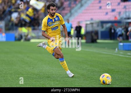 Bologne, Italie. 22 octobre 2023. Luca Garritano (Frosinone Calcio) lors du match de Bologne FC vs Frosinone Calcio, football italien Serie A à Bologne, Italie, octobre 22 2023 crédit : Agence de photo indépendante/Alamy Live News Banque D'Images