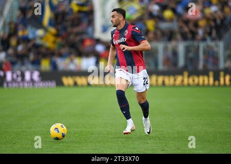 Bologne, Italie. 22 octobre 2023. Charalampos Lykogiannis (Bologna FC) lors du match Bologna FC vs Frosinone Calcio, football italien Serie A à Bologne, Italie, octobre 22 2023 crédit : Independent photo Agency/Alamy Live News Banque D'Images