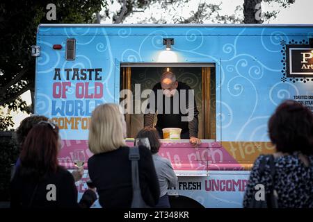 Camion de nourriture de crème glacée Banque D'Images