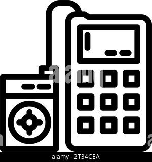 illustration vectorielle de l'icône électronique d'étalonnage du capteur Illustration de Vecteur