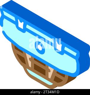 illustration vectorielle d'icône isométrique de maison de détecteur de fumée intelligent Illustration de Vecteur