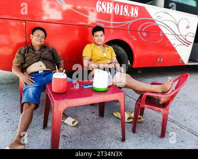 Vietnam, Ha Tien, gare routière Banque D'Images