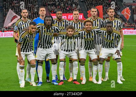 Milan, Italie. 22 octobre 2023. Le départ-11 de la Juventus pour le match de Serie A entre l'AC Milan et la Juventus à San Siro à Milan. (Crédit photo : Gonzales photo/Alamy Live News Banque D'Images