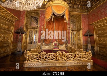 TORINO (TURIN), ITALIE, 25 MARS 2023 - salle du trône du Palais Royal de Turin, Italie Banque D'Images