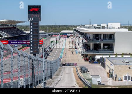 CIRCUIT DES AMÉRIQUES, ÉTATS-UNIS - 20 OCTOBRE : Grand Prix des États-Unis, Grand Prix des États-Unis 2023 lors du Grand Prix des États-Unis au circuit des Amériques le samedi 20 octobre 2023 à Austin, Texas, États-Unis. (Photo de Michael Potts/Agence BSR) crédit : Agence BSR/Alamy Live News Banque D'Images