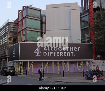 4 tout à fait différent - chaîne de télévision britannique, channel4 bureaux à 124 Horseferry Road, Londres, Angleterre, Royaume-Uni, SW1P 2TX Banque D'Images