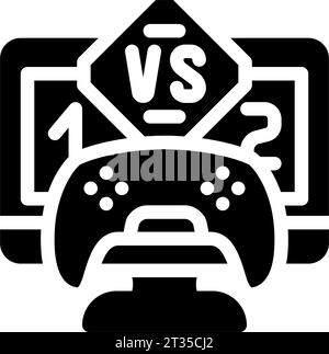 illustration vectorielle d'icône de glyphe de développement de jeux multijoueurs Illustration de Vecteur