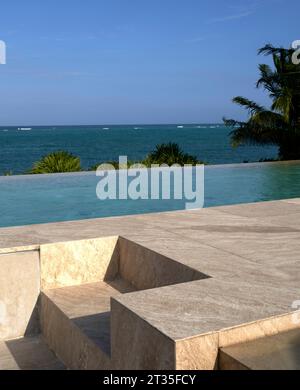 Piscine. Maison de vacances Tulum - Casa Uh K aay, Tulum, Mexique. Architecte : Gantous Arquitectos, 2023. Banque D'Images