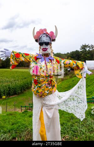 Collecte de fonds pour le concours d'épouvantail de Cucurbit Farm au profit de l'Alliance nationale sur la maladie mentale Banque D'Images