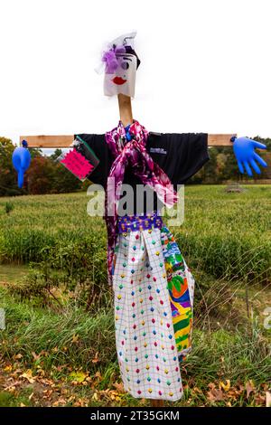 Collecte de fonds pour le concours d'épouvantail de Cucurbit Farm au profit de l'Alliance nationale sur la maladie mentale Banque D'Images