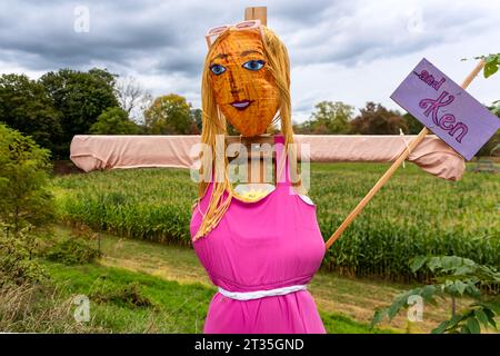 Collecte de fonds pour le concours d'épouvantail de Cucurbit Farm au profit de l'Alliance nationale sur la maladie mentale Banque D'Images