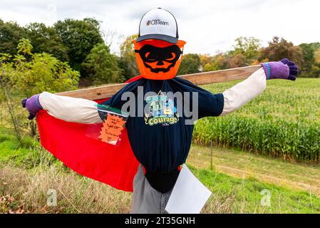 Collecte de fonds pour le concours d'épouvantail de Cucurbit Farm au profit de l'Alliance nationale sur la maladie mentale Banque D'Images