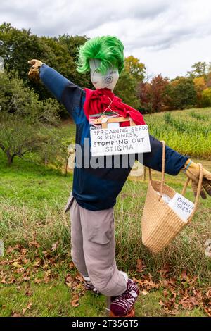 Collecte de fonds pour le concours d'épouvantail de Cucurbit Farm au profit de l'Alliance nationale sur la maladie mentale Banque D'Images