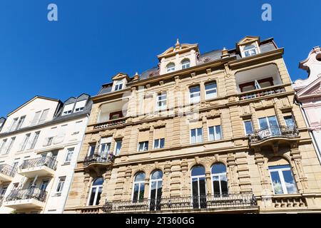 Allemagne, Rhénanie-Palatinat, Bad EMS, façade de l'immeuble wilhelminien Banque D'Images