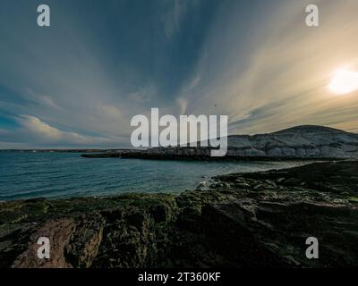 Port de Canyon sur la côte atlantique Argentine Banque D'Images